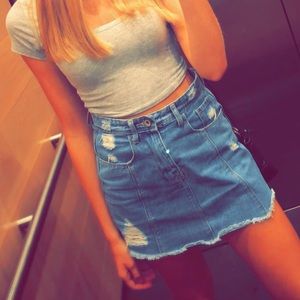 Denim Mini Skirt